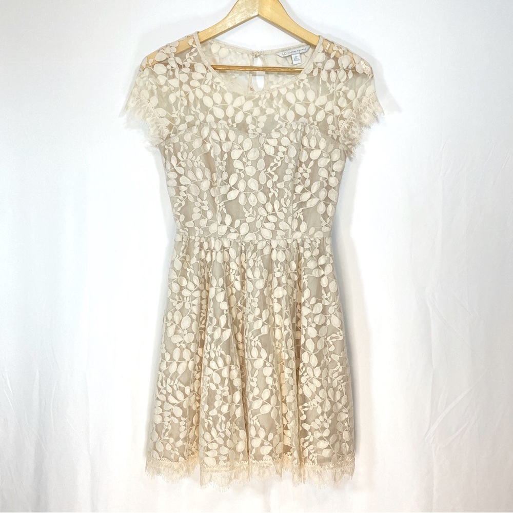 Lauren Conrad cream lace dress, Size 2